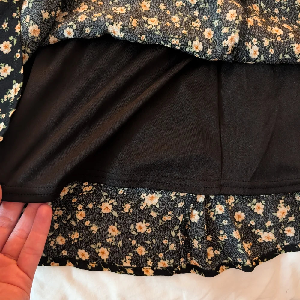 Workshop Republic Clothing Black Dress with Floral Accents - Picture 3 of 7